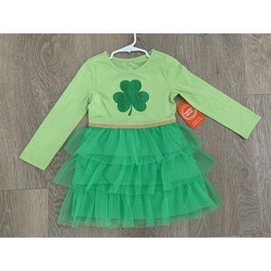 (NWT) Wonder Nation  Girl’s Size 3T St Patrick’s Day Layered Long Sleeve Dress